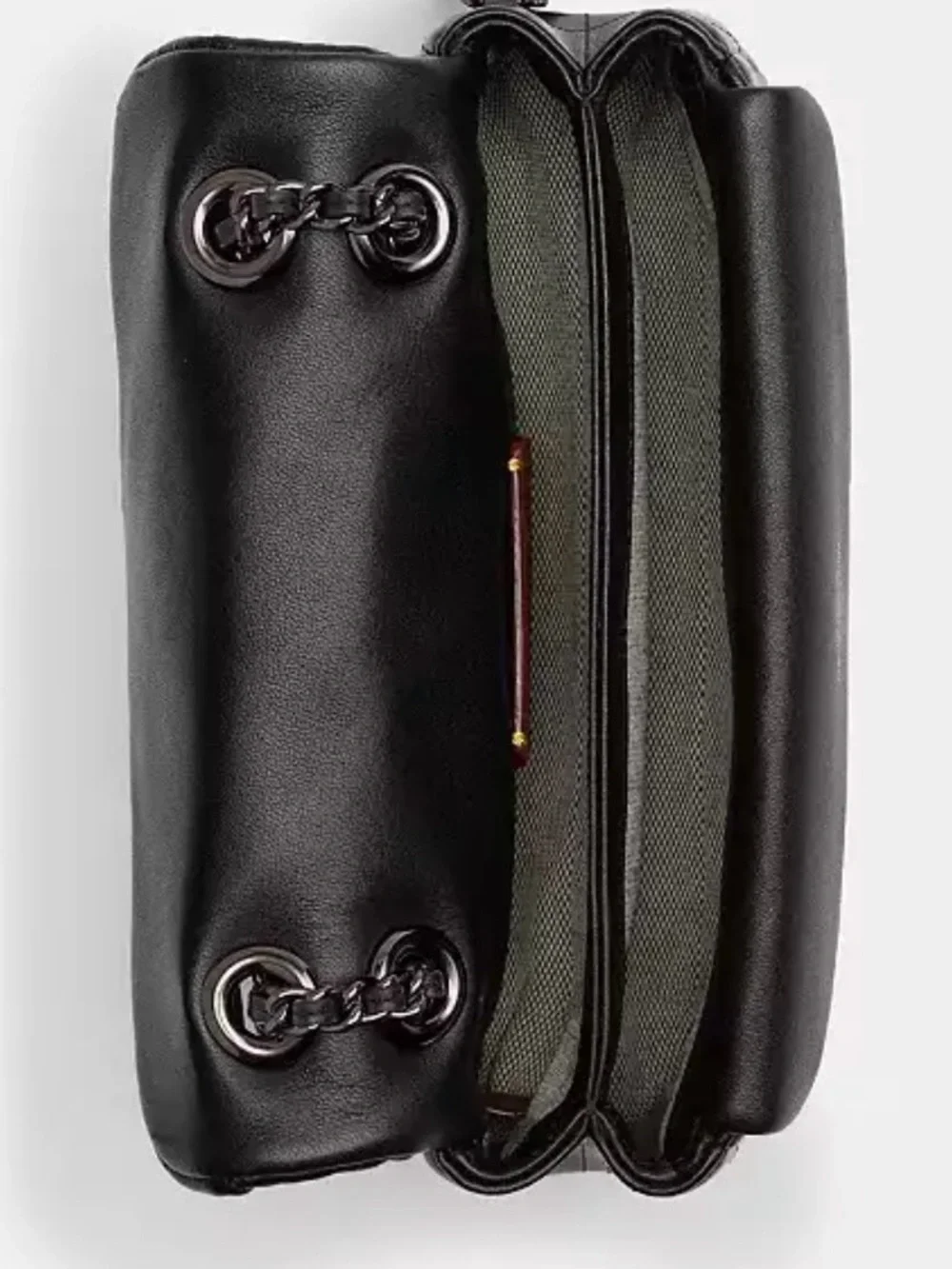 Coach Black Quilted Leather Shoulder Bag with Chain Straps